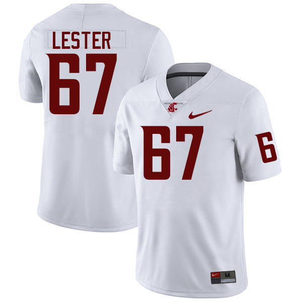 Men #67 Jonny Lester Washington State Cougars College Football Jerseys Stitched-White